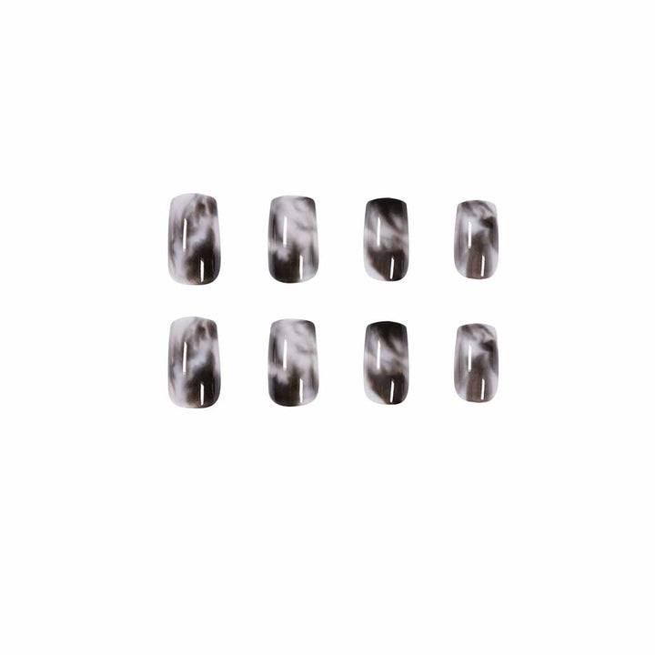 Artful Nail Extensions with Elegant Marble Design Stornfield