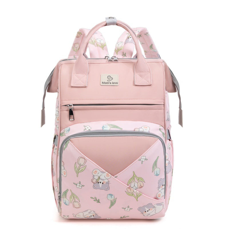 Playful Floral Print Diaper Backpack Stornfield