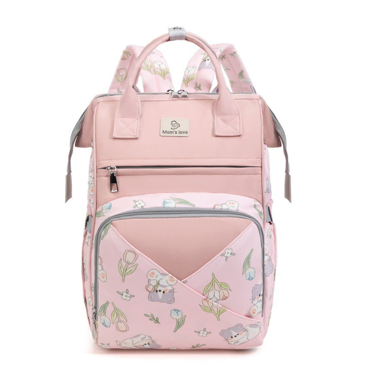 Playful Floral Print Diaper Backpack Stornfield