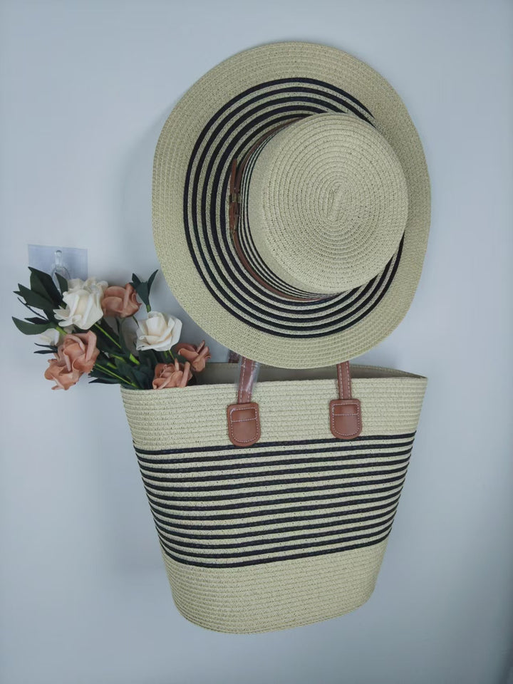 Sleek beach bag with matching sun hat Stornfield