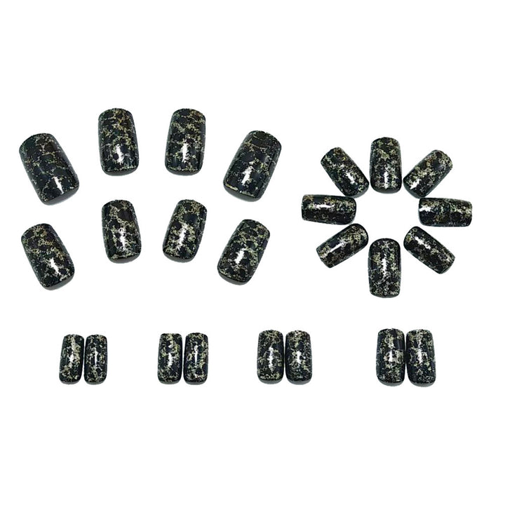 Glamorous artificial nail set with leopard pattern Stornfield