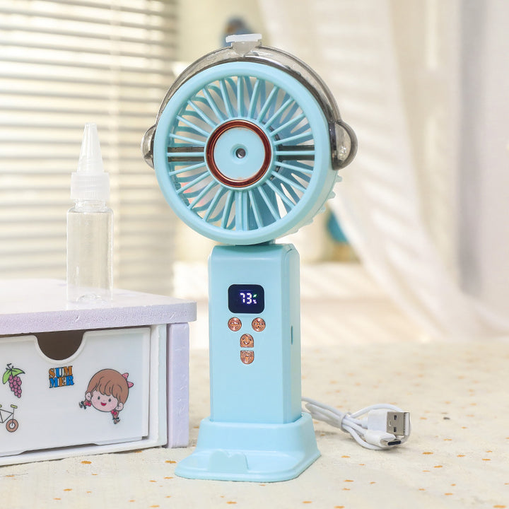 Women portable spray fan with LCD display Stornfield