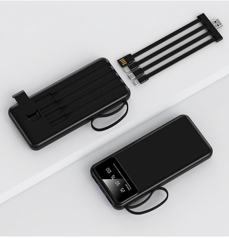 Multifunctional power bank with integrated charging cables Stornfield