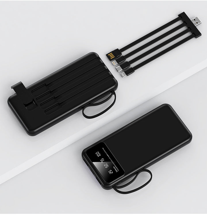 Multifunctional power bank with integrated charging cables Stornfield