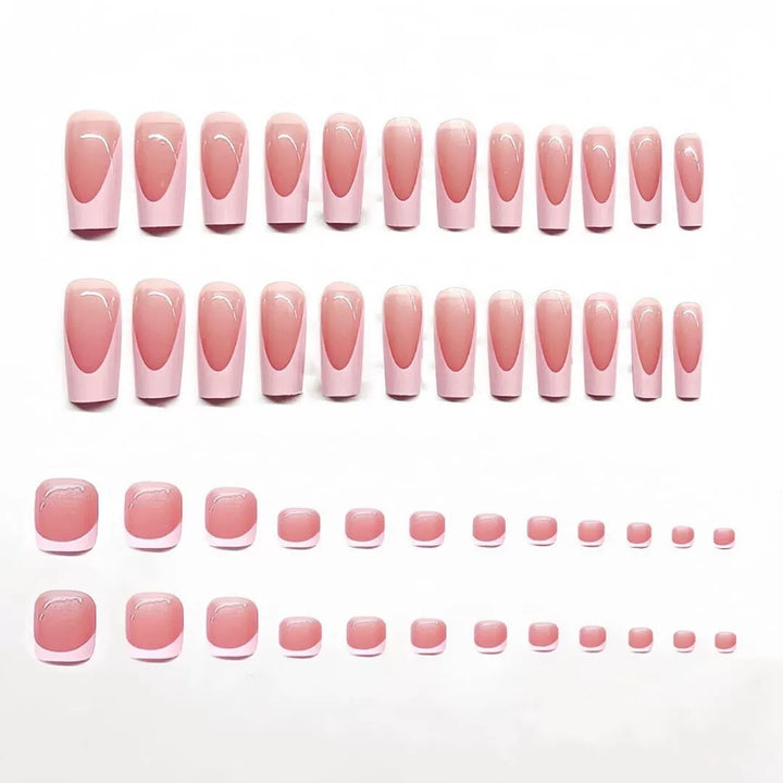 Elegant French Tip Press-On Nail Set Stornfield