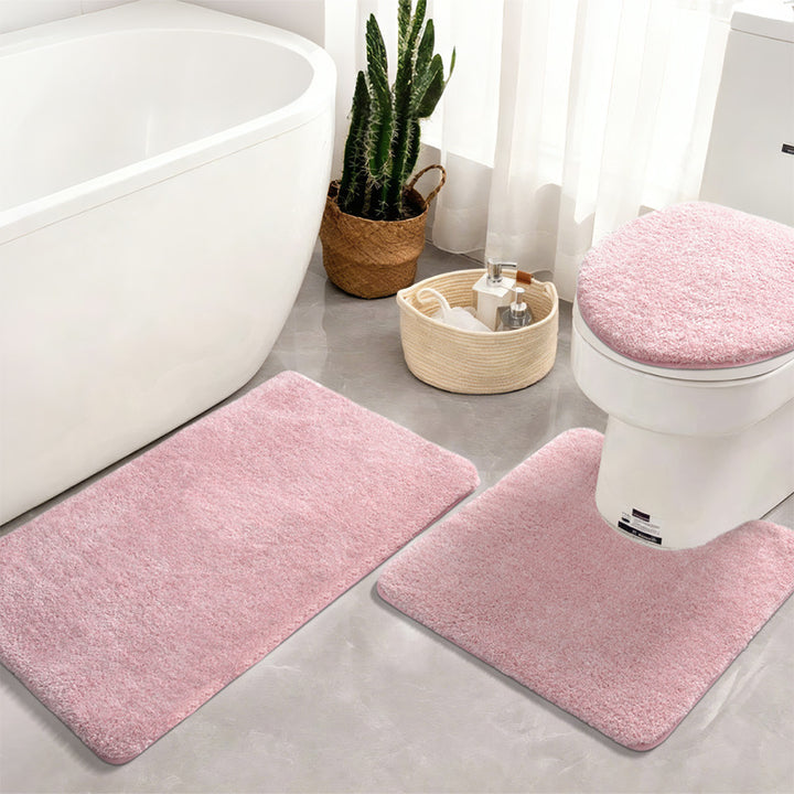Thick Textured Bathroom Mat Set Stornfield