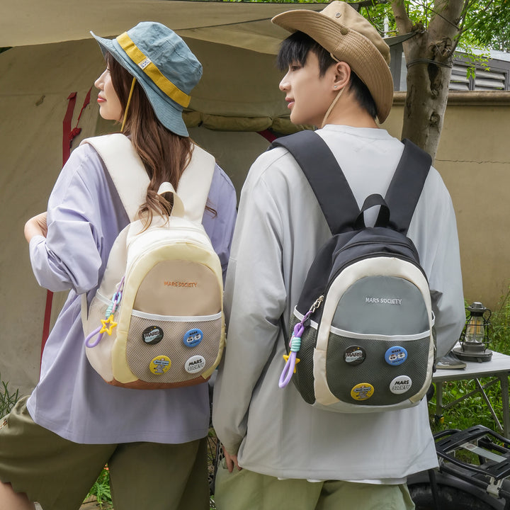 Trendy Lightweight Backpack with Fun Patches Stornfield