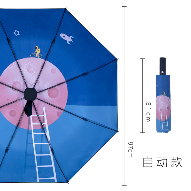 Unisex Automatic Travel Umbrella with Creative Design Stornfield
