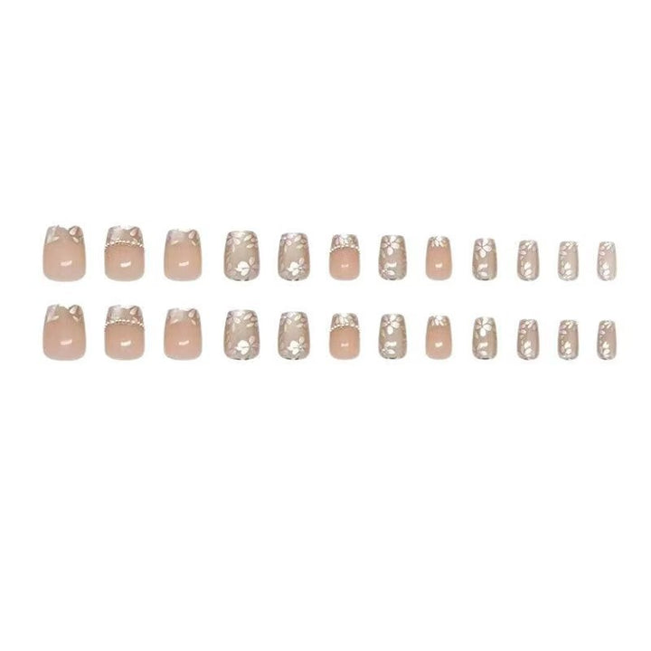 Artificial Nail Set with Floral Accents Stornfield
