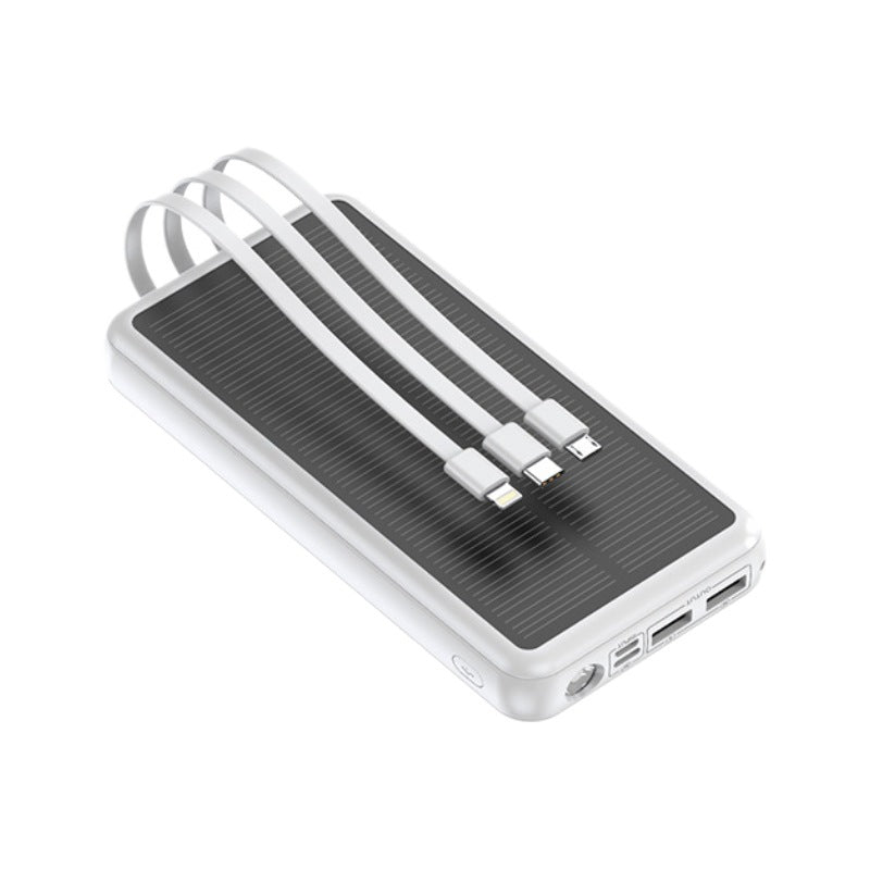 Solar Powerbank with Integrated Charging Cables Stornfield