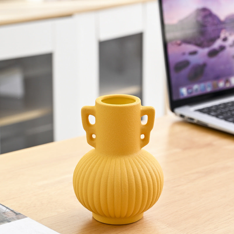 Textured Decorative Ceramic Flower Vase Stornfeild