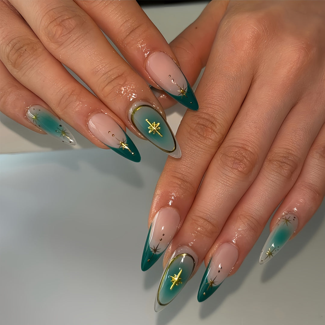 Artistic Geometric Pointed Nail Art Stornfield