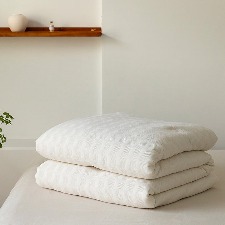 Foldable Cotton Futon Mattress Pad with Tufted Quilting