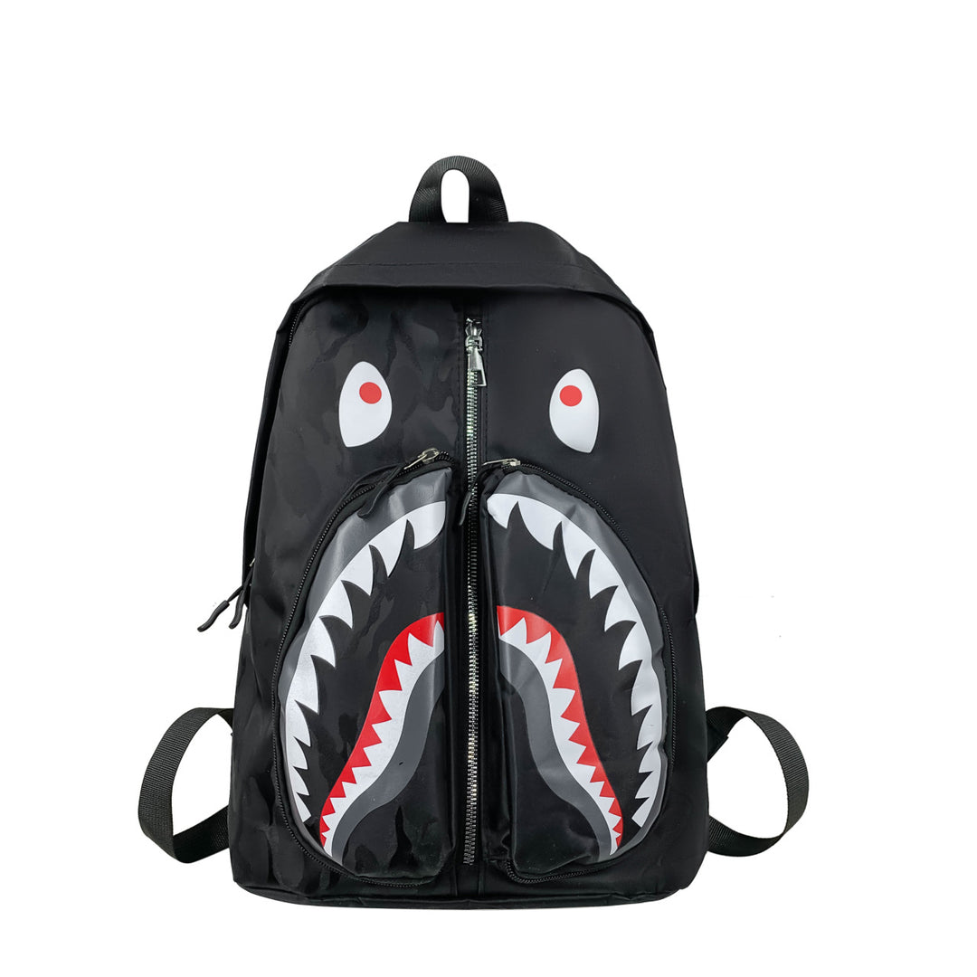 Backpack with Elaborately Designed Shark Motif Stornfield