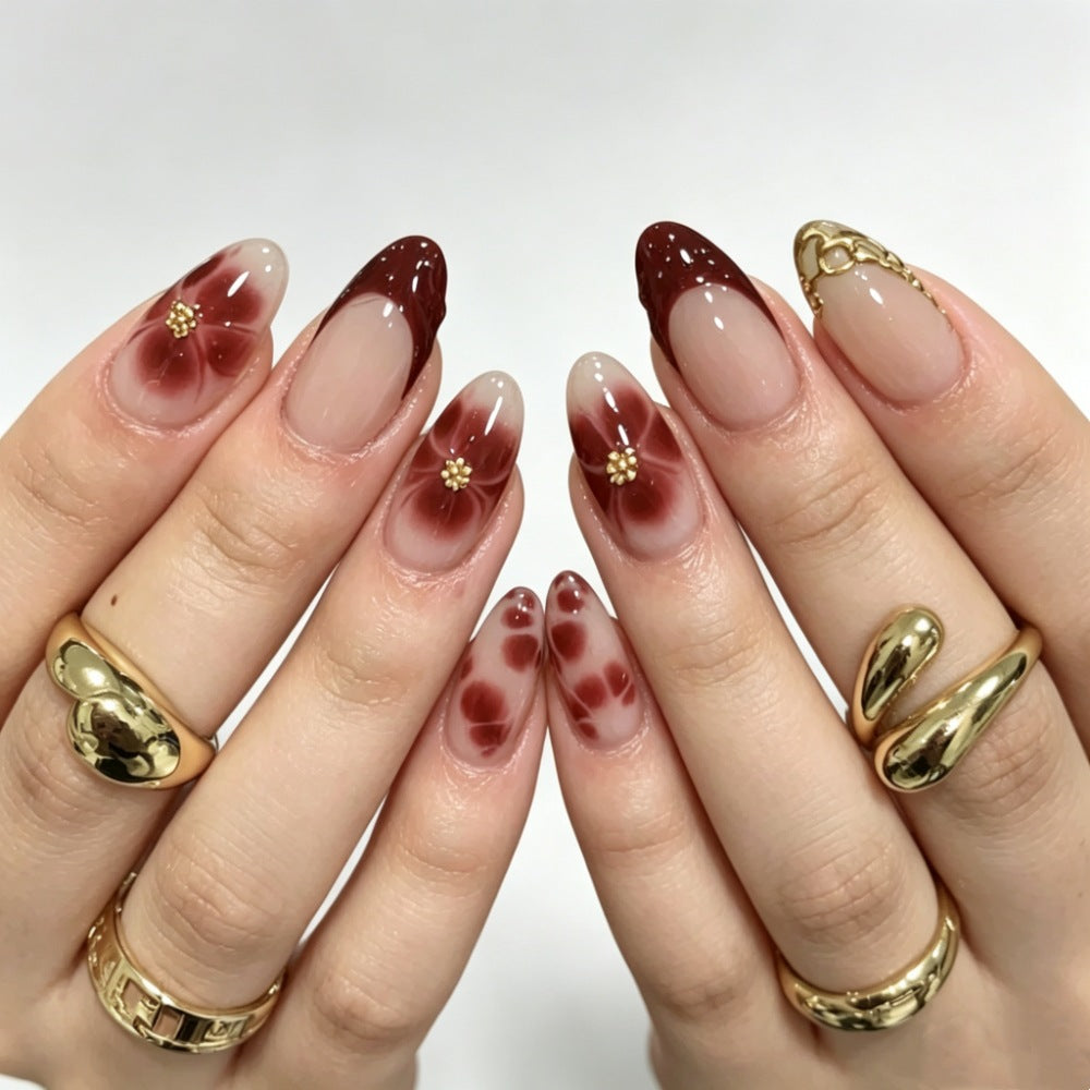 Artistic Floral Gel Nail Art