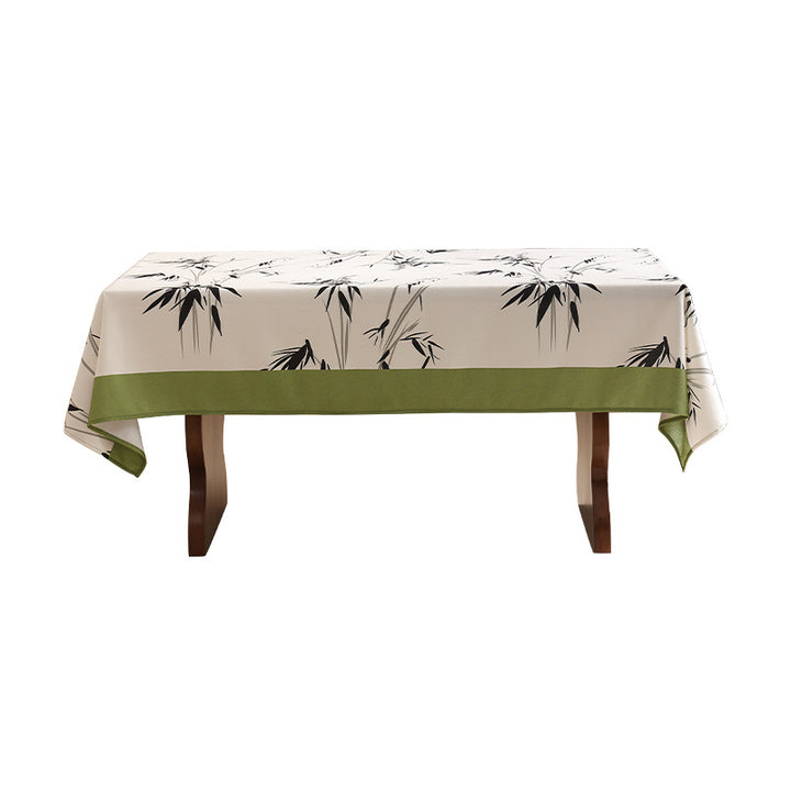 Rectangular tablecloth made of easy-care cotton blend with subtle bamboo print Stornfield