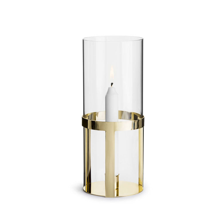 Elegant Glass and Gold Candle Holder