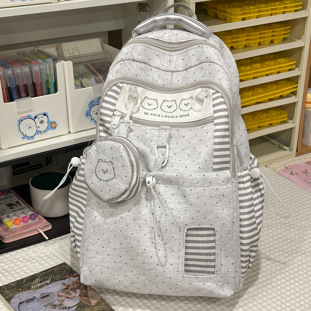 Multi-Pocket Star-Patterned Backpack Stornfield
