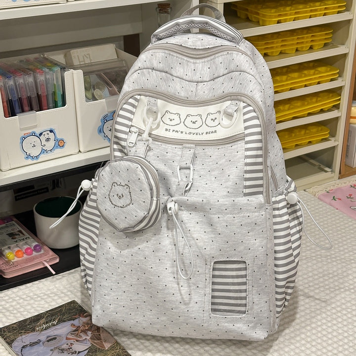 Multi-Pocket Star-Patterned Backpack Stornfield