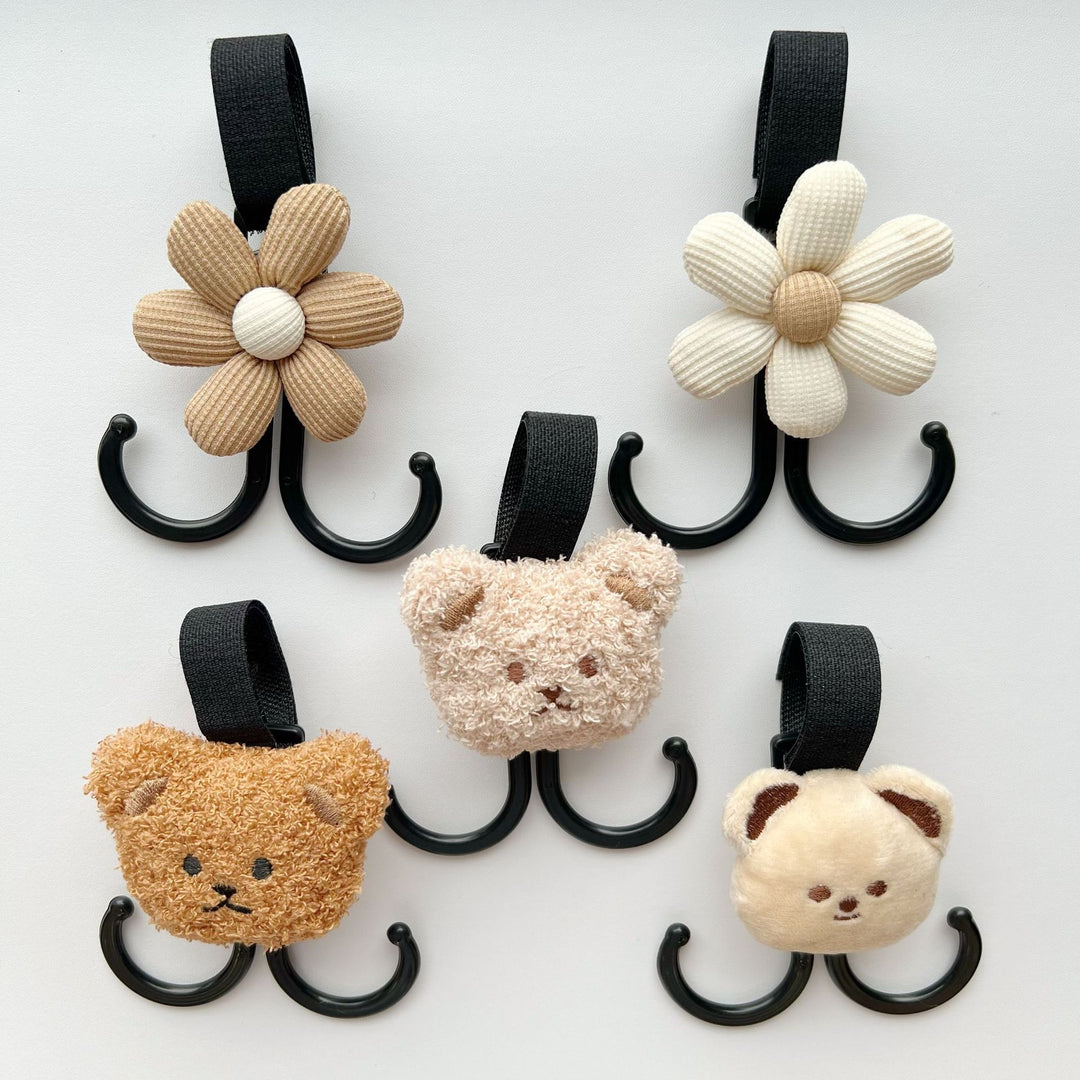 Plush Bear Bag Charm with Elastic Loop Attachment