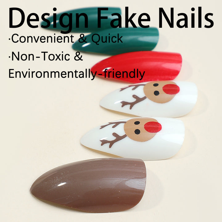 Acrylic nail set with festive Christmas motifs Stornfield 1789119049