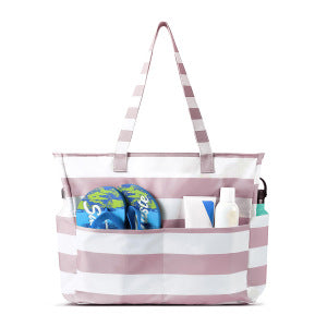Spacious and Stylish Shopping Bag with Striped Pattern Stornfield