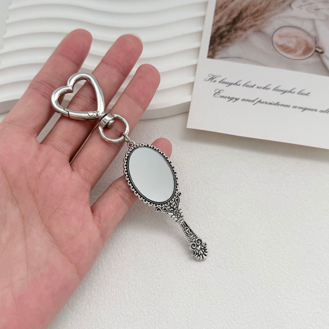 Vintage-Style Compact Mirror Keychain Stornfield