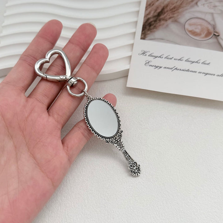 Vintage-Style Compact Mirror Keychain Stornfield