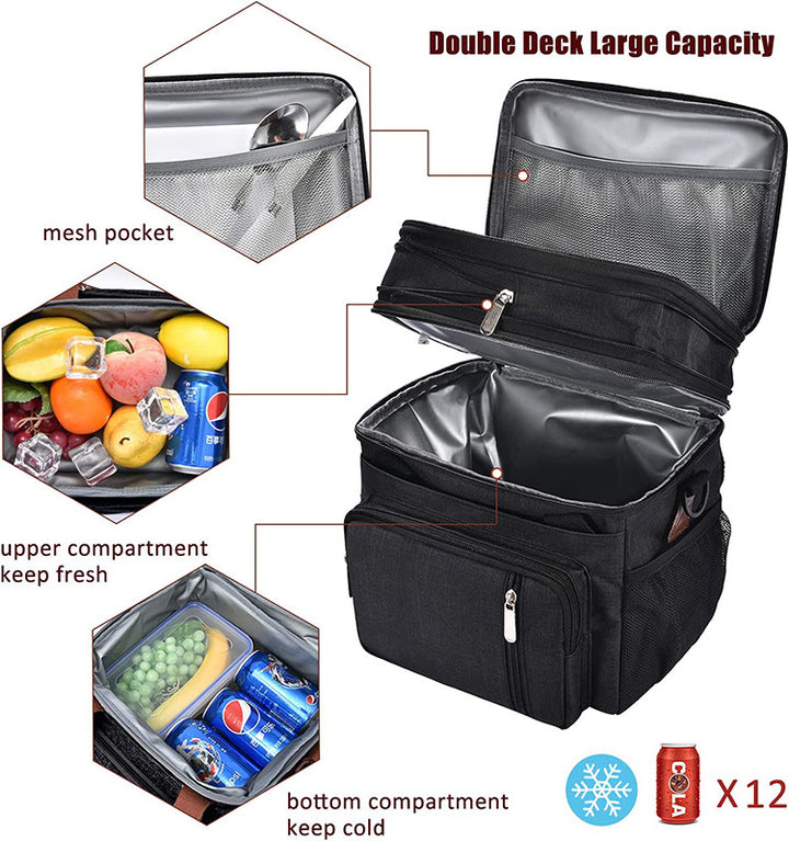 Insulated Multi-Compartment Food Delivery Backpack Stornfield