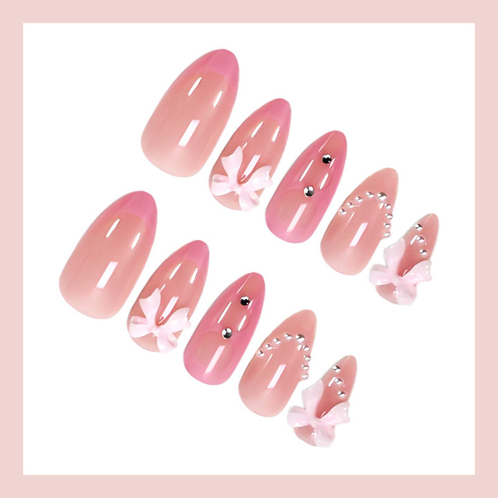 Artificial nail set with elegant 3D decorations Stornfield