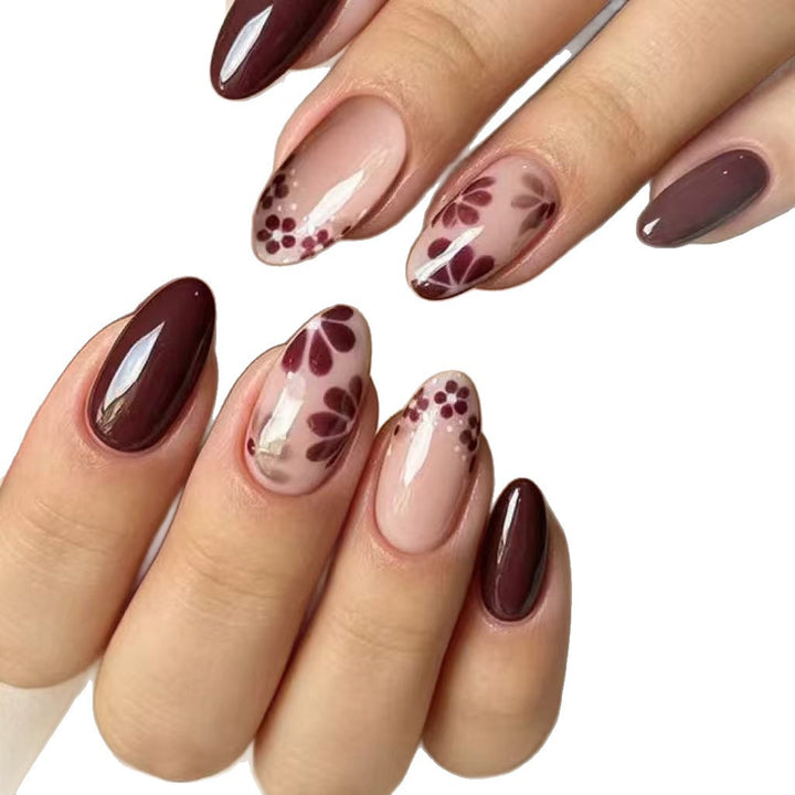 Elegant Floral Acrylic Nail Design Stornfield