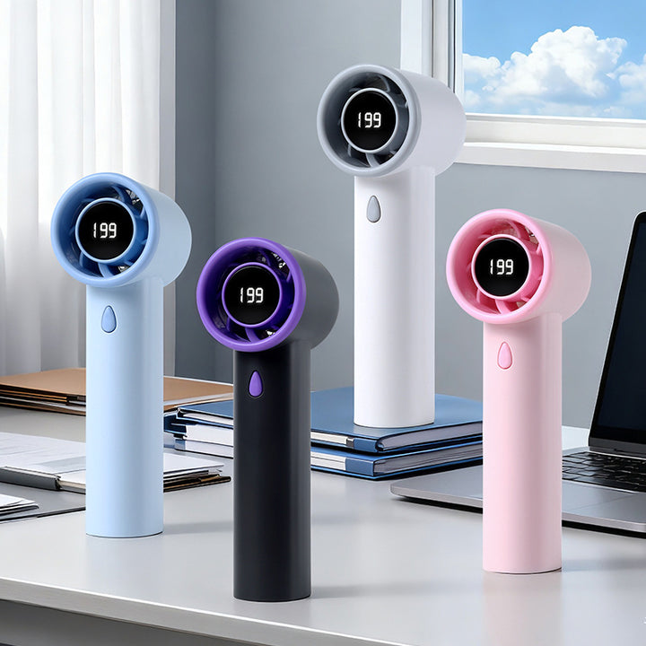 Ladies portable mini fan with digital speed display Stornfield