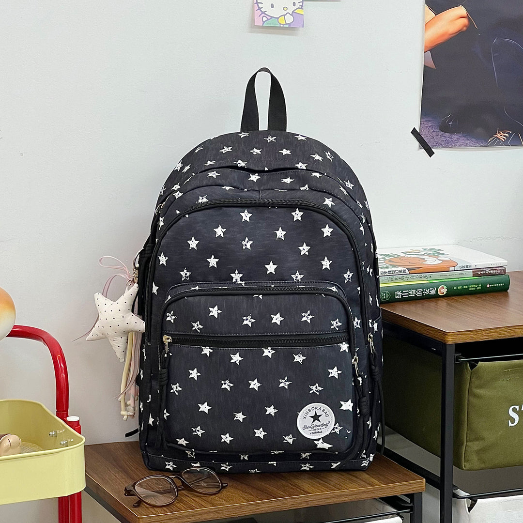 Star-Embellished Casual Backpack Stornfield