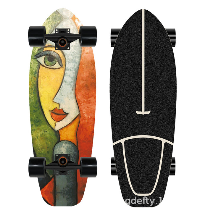 Artistic Lion Design Skateboard Stornfield