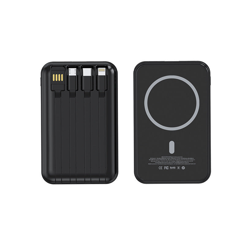 Portable Powerbank with Integrated Charging Cables Stornfield
