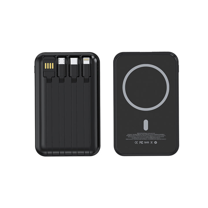 Portable Powerbank with Integrated Charging Cables Stornfield