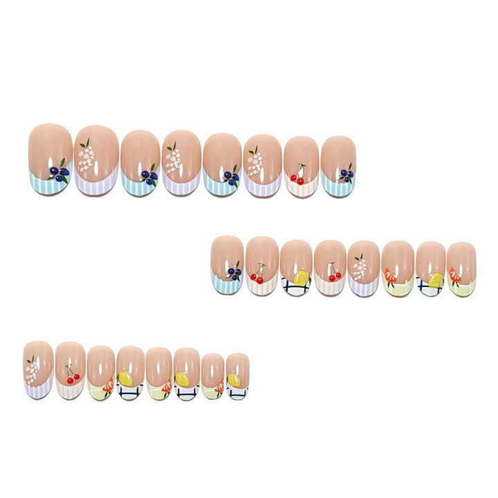 Artificial nails with cheerful flower designs Stornfield