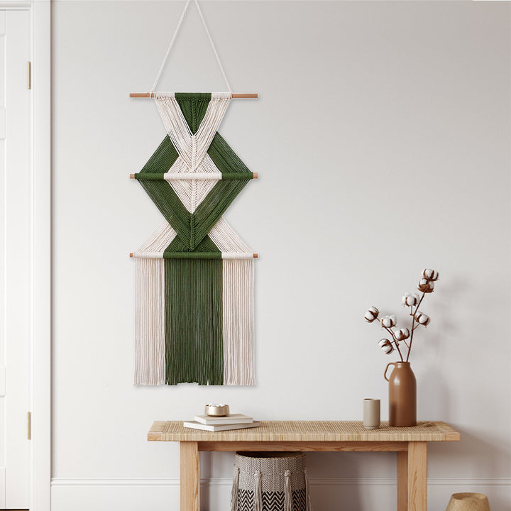 Macramé Wall Decor with Geometric Pattern Stornfield