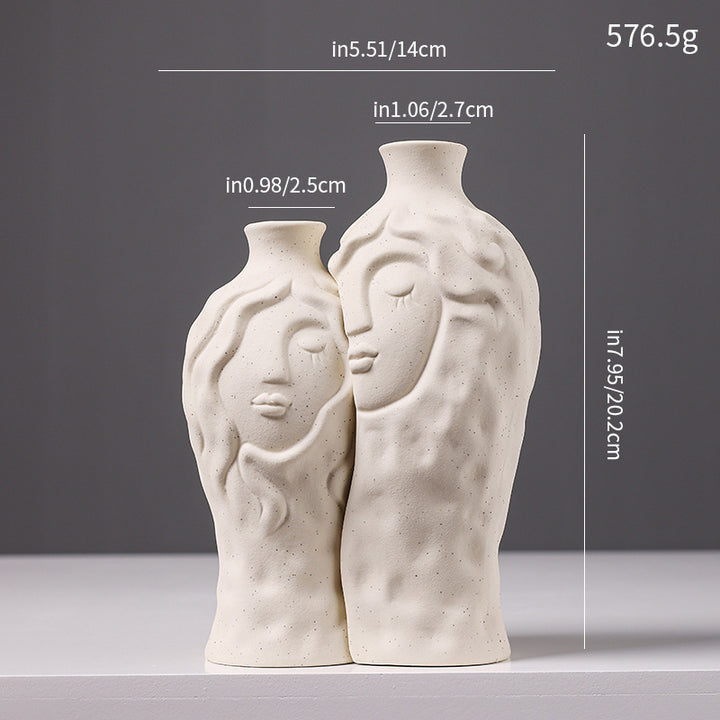 Artistic Face-shaped Ceramic Vase