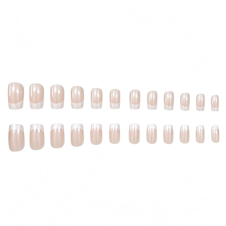 Elegant French Tip Press-On Nails Stornfield