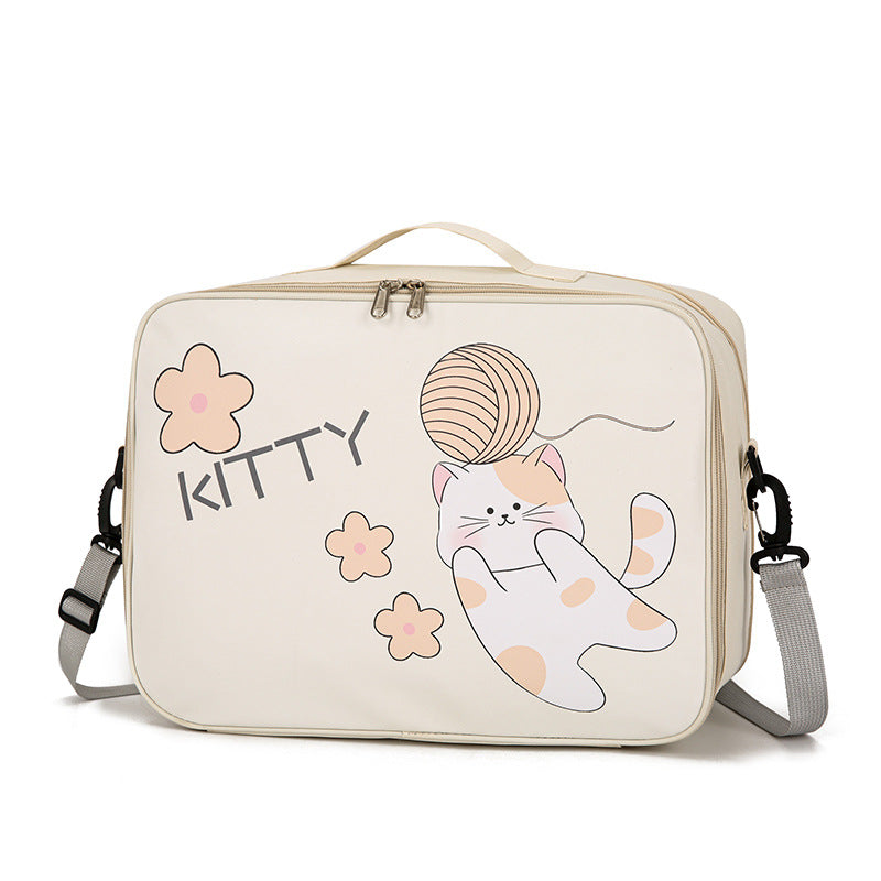 Cartoon Cat-Themed Travel Organizer
