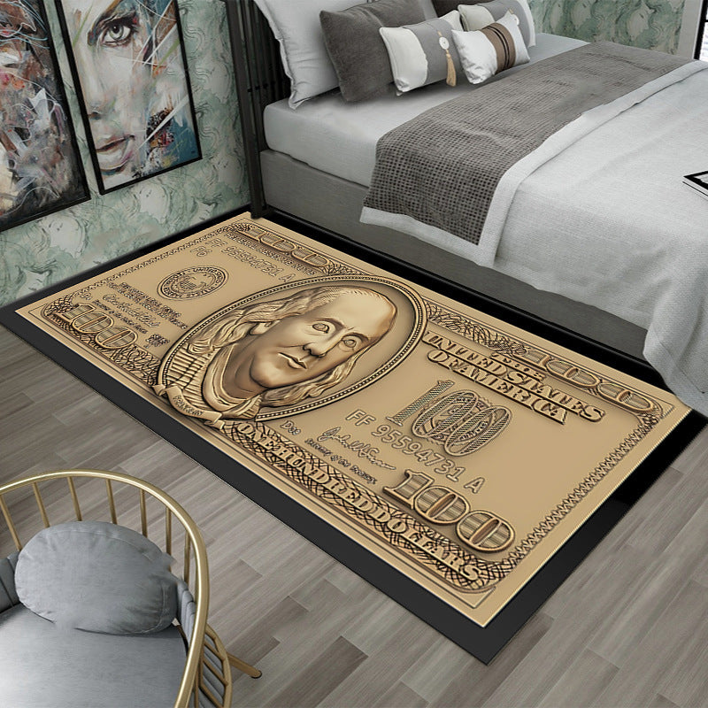 Creative Currency-Themed Area Rug