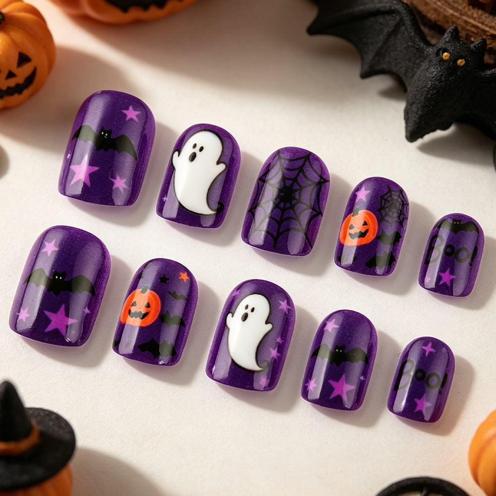 Halloween-Themed Press-On Nail Art Stornfield