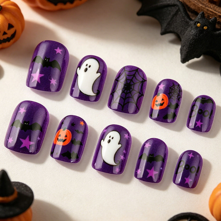 Halloween-Themed Press-On Nail Art Stornfield