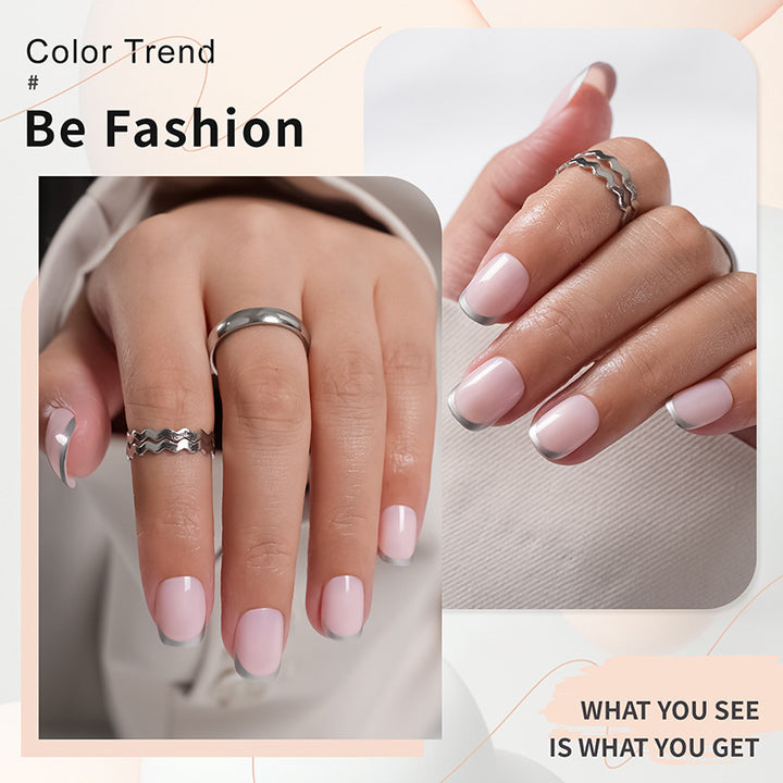 Artificial Nails in Natural French Tip Design Stornfield