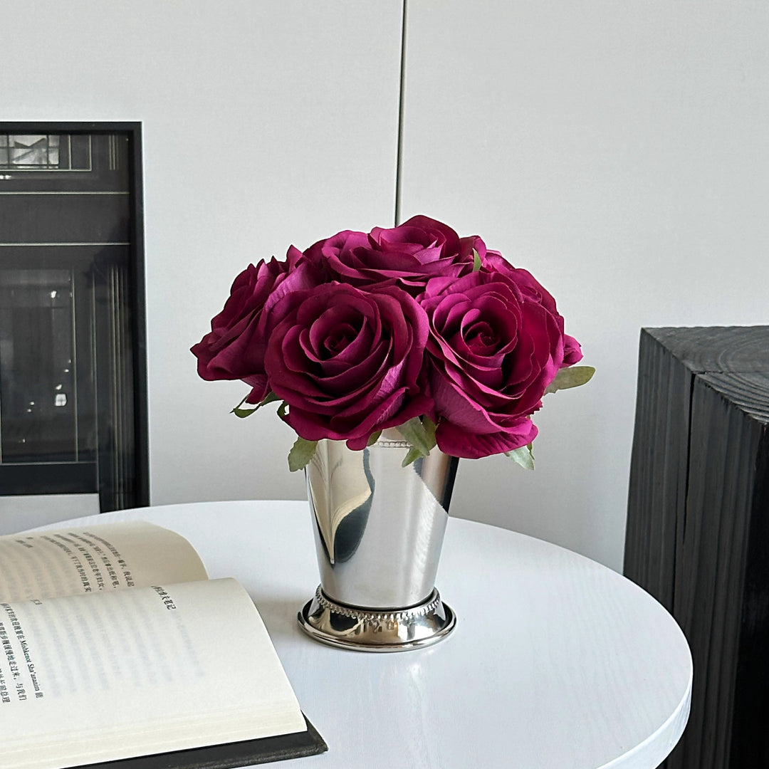 Elegant Faux Rose Flower Arrangement