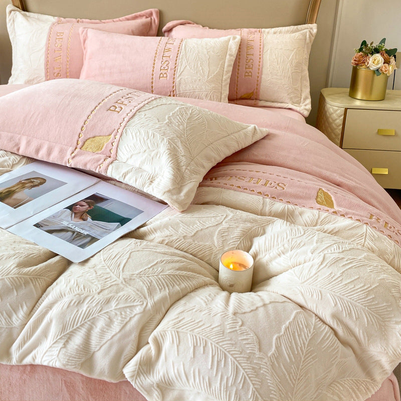 Plush Textured Duvet Cover Set