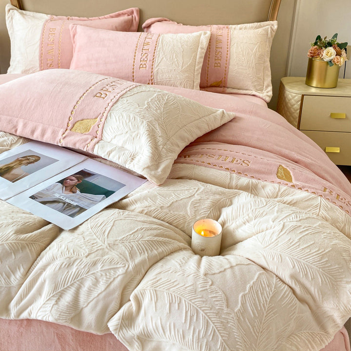 Plush Textured Duvet Cover Set