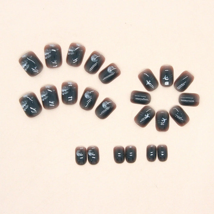 Artistic Travel-Themed Nail Extensions Stornfield