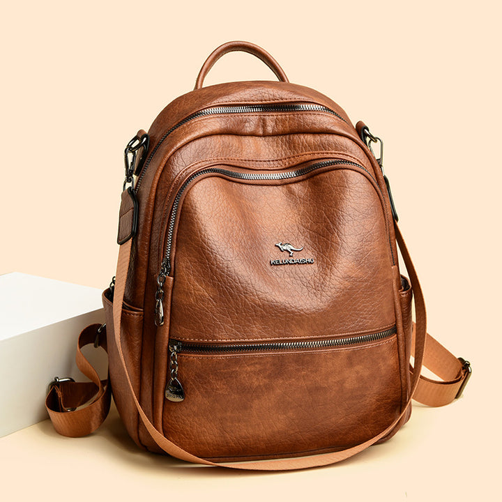 Vintage-Inspired Leather Backpack Stornfield